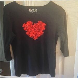 Nouveaux VALENTINE top with red heart PL